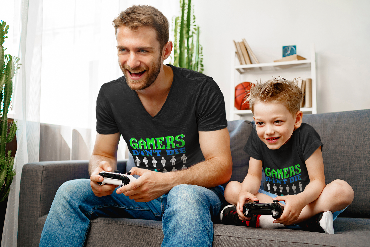 Gamers Don't Die Unisex Heavy Cotton Tee - Fun Gaming T-Shirt for Gamers